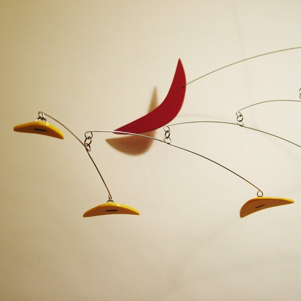 Nite Flight Original 1/1 Modern Hanging Art Mobile Retro Abstract Shapes