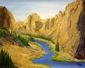 Smith Rock, 16x20 original acrylic painting on canvas