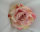 Sparkling Large Ravishing Light Pink Rose Hair or anywhere Clip