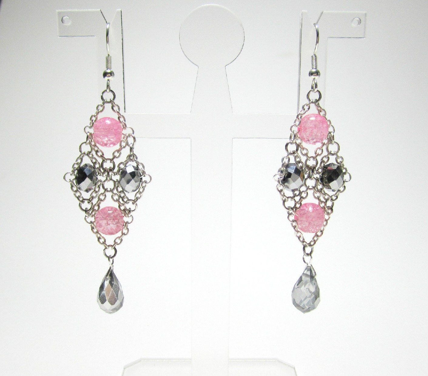 Pink Chandelier Earrings - Made to Order