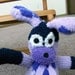 Sock puppy dog purple blue white Stuffed Animal Doll Baby Toys handmade