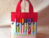 ARTOTE MINI Coloring Tote Crayon Bag Crayon Tote in Fruit Salad