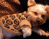 SEXY BEAST Original Leopard-Print Dog Sweater -- Custom -- Hand Knit -- All Sizes