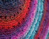 Knitting Pattern Crescent Shawl Textured Garter: Silk Moon Crescent Shawl by Jaala Spiro