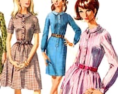 Vintage 60s Shirtwaist Dress Pattern- Size 14 Bust 34 Simplicity 6833