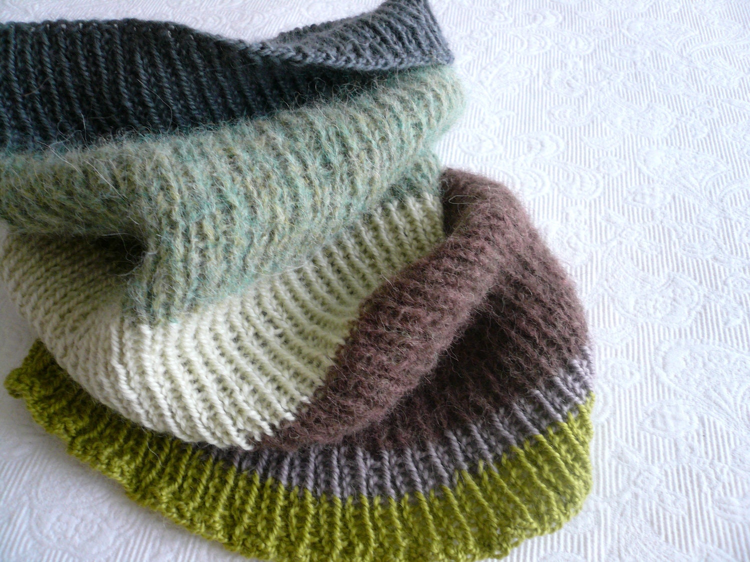 color block COWL - striped INFINITY scarf
