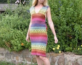 Rainbow Stripe Sweater Dress