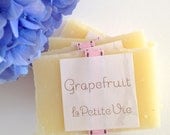 Guest Soap Grapefruit, Travel Soap, Sample Size, Organic, Handmade