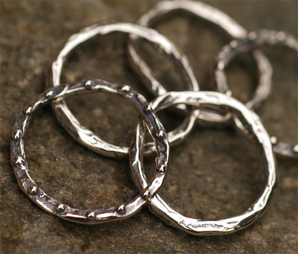 Six Signature Artisan 19mm Skinny Dotted Link in Sterling Silver