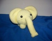 Elephant, Amigurumi, Crochet, Handmade, Baby Yellow