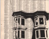 San Francisco - Dark City no7 - 11 x 14 Book Page Print - Haight Ashbury