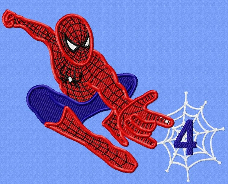 SPIDERMAN Custom appliqued Birthday Shirt