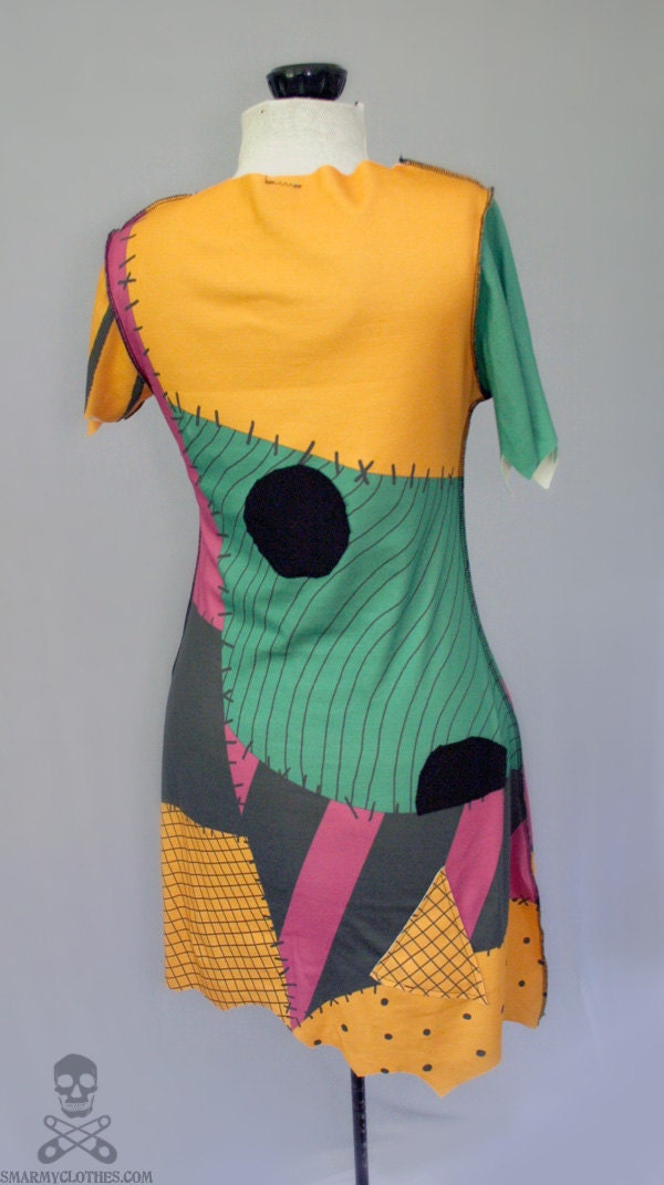 Nightmare Before Christmas Sally ragdoll dress - handmade custom size - smarmyclothes halloween costume