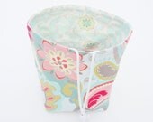 Reversible Drawstring Knitting bag or small project bag Kip bag Riley Blake flower print