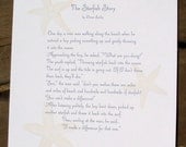 The Starfish Story, letterpress printed broadside