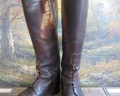 Vintage Leather Knee High Equestrian/Polo Boots Hand Crafted, Rare and Exquisite