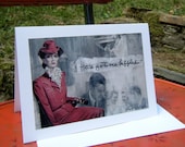 He's got me baffled Art Print Greeting Card