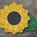 Sunflower Felt Pin Machine Embroidery Design File