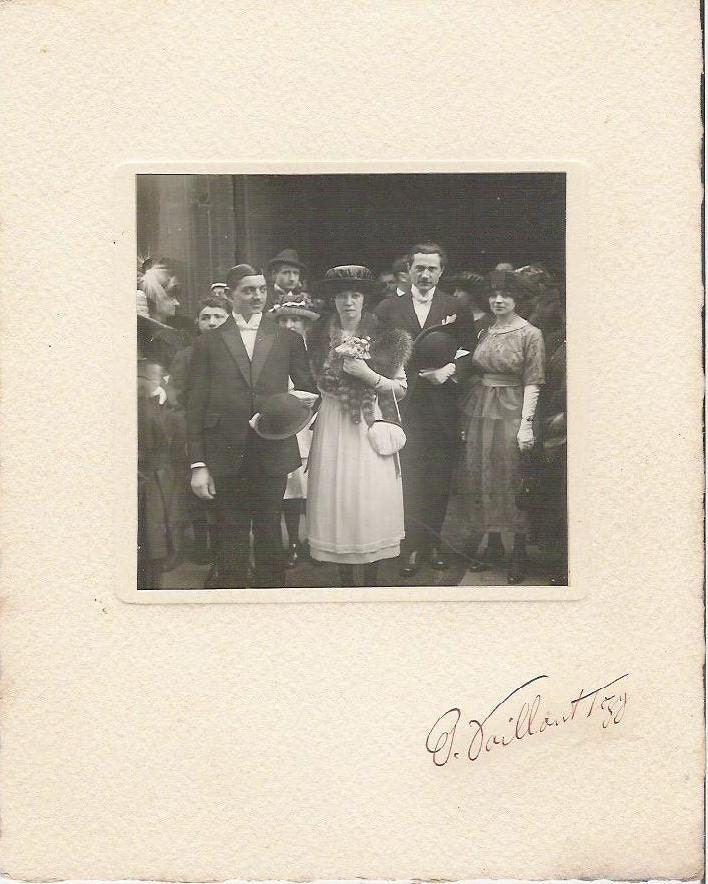 Antique French Photography 1910s wedding  French black and white