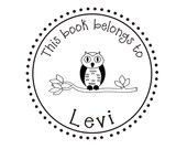 From the library of rubber stamp or this book belongs to custom owl rubber stamp --7540
