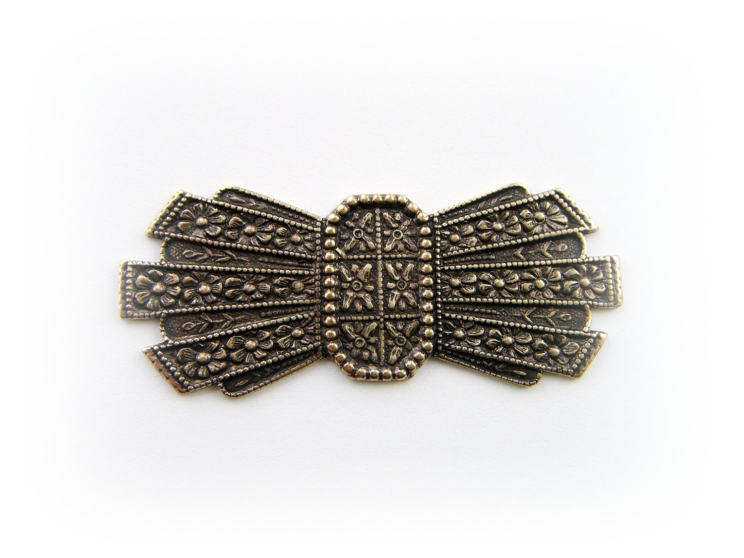 Art Deco Bar Antique Ox Brass Ornament and Jewelry Finding - Stampings (CA-4)