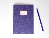 Polka Dots Notebook - Blue and red