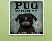PUG Wine Company original illustration graphic artwork giclee archival premium poster print 12 x 12