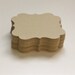 Fancy Shape Die Cut - Kraft Card Stock -  50 Pieces