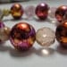 Pink Yellow Beaded Stretch Bracelet