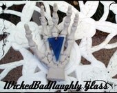 WBN Recycled,Etched,Carved, Art, Glass, Shard, Necklace