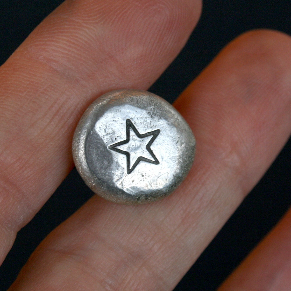 Cufflinks - Stars, Free Form Soldered Pewter