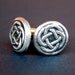 Cufflinks - Celtic Knot, Rustic Hand Cast Soldered Pewter