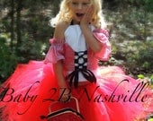 Pageant Outfit of Choice Little Red Riding Hood Costume Tutu  2 Piece Dress with Matching Cuffs Toddler 2-4T