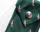 iPod / business card / phone / camera cozy / pouch from spruce green pheasant necktie