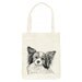 Papillon Dog Art Tote - Organic Cotton Grocery Market Bag