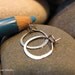 Tiny 14K White Gold Hammered Hoops. 10mm