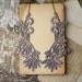 lace peter pan collar necklace - ANNABELLE- pale grey - detachable collar