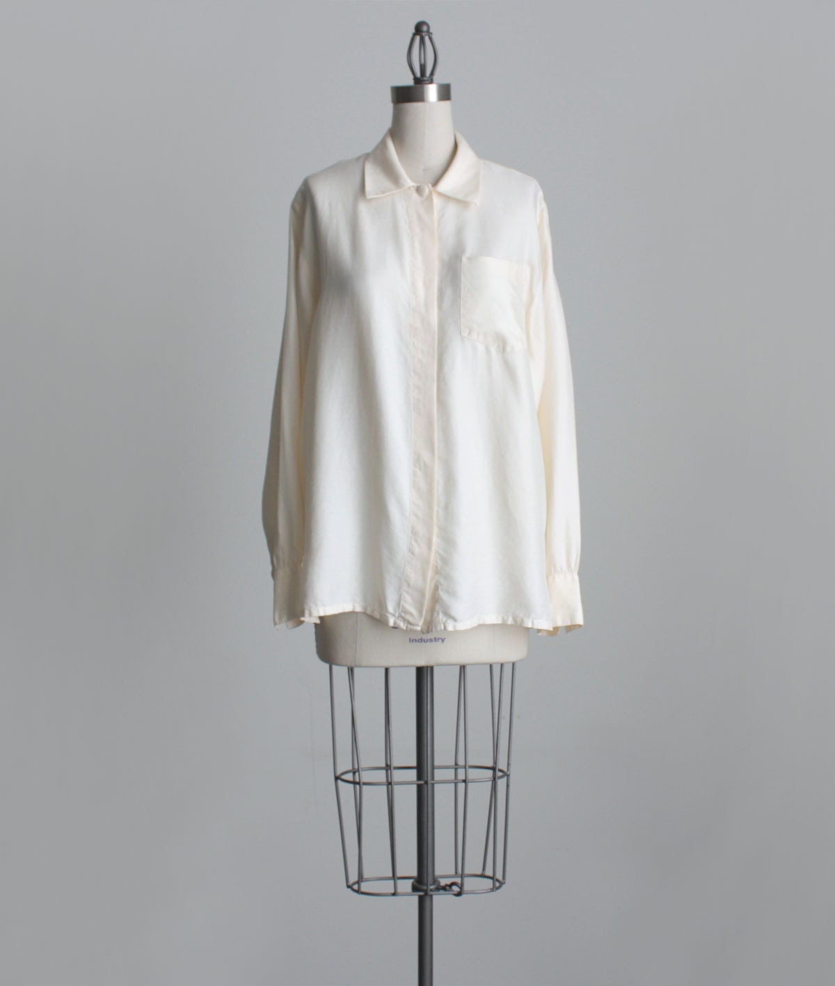 Cream Silk Shirt