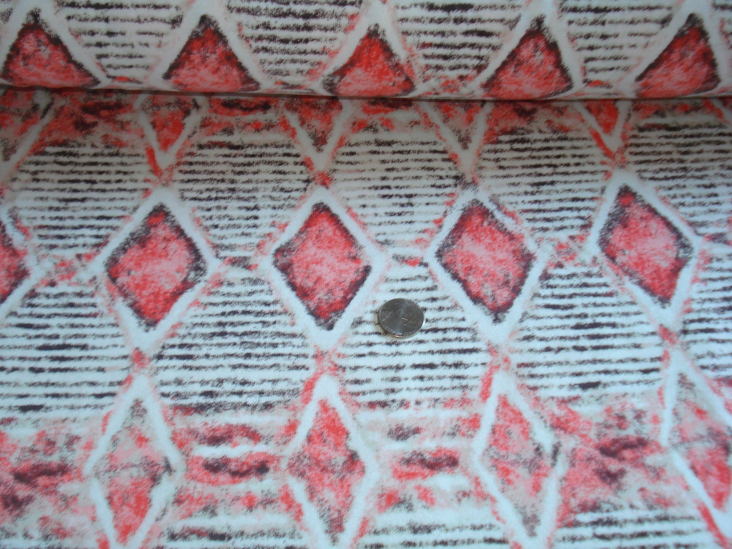 NEW Fresh Produce diamonds on cotton jersey knit fabric