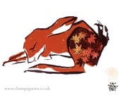 The Maple Hare Original Hand Pulled Print