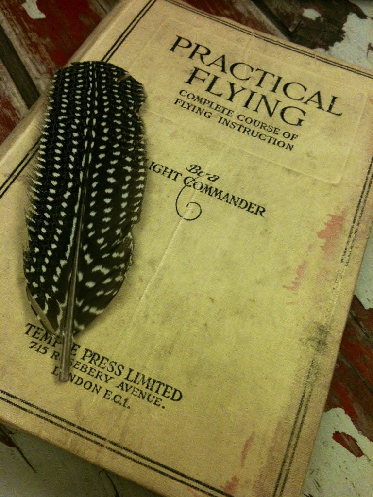 Aviation,Gift for Him,Practical Flying,1918,Vintage Book,Shabby Chic,Old Airplane Book,Photo Prop,Airplane,Ephemera