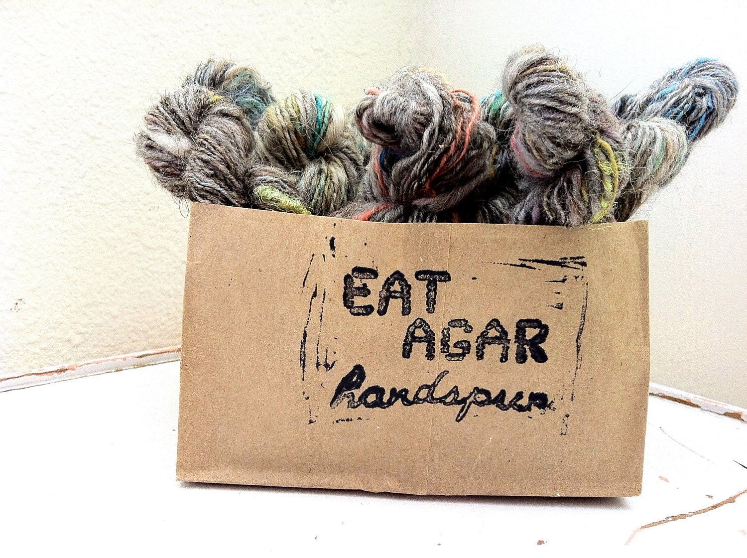 Mini-Skein Bundle // 3 mini-skeins of handspun & hand dyed ecoethical art yarn, 30 yards each for knitting, felting, gifting, etc.