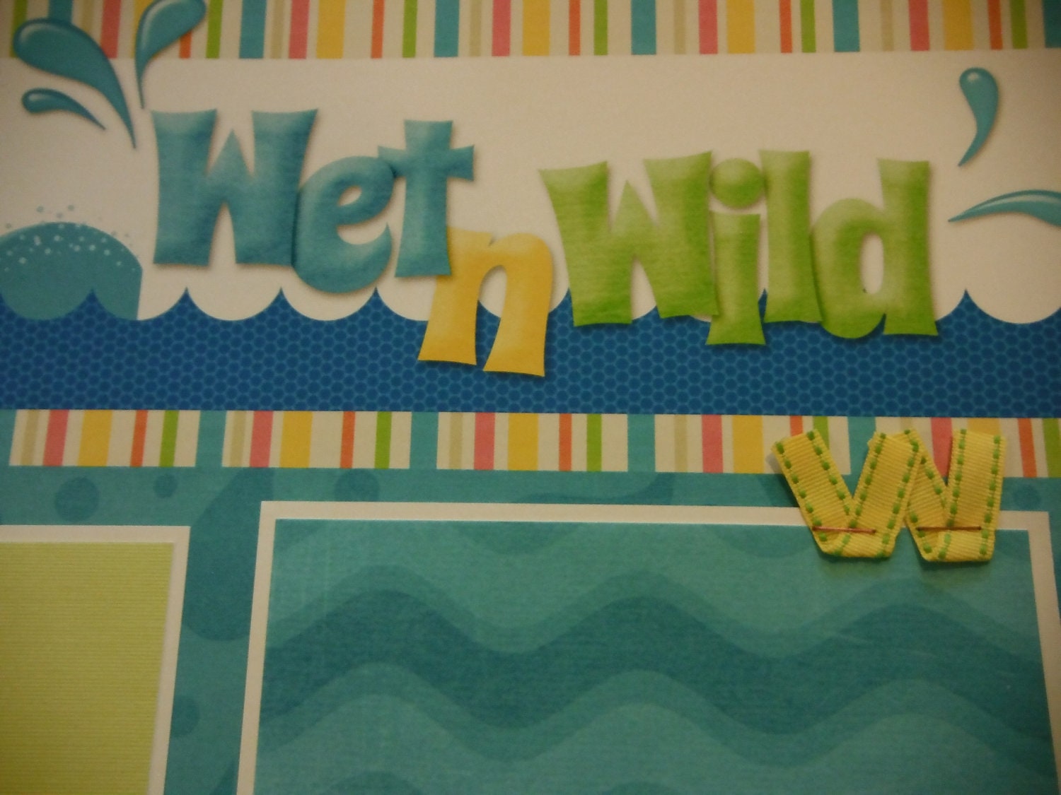 Wet n' Wild Premade 12x12 Scrapbook Pages for the Beach Boy GIRL SUMMER Pool