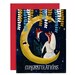 Congratulations - Wedding Foxes in a Moon Card