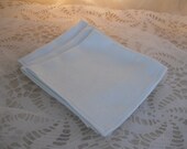 vintage shabby soft pale aqua damask napkins, cocktail or tea size, set of four