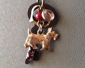 Scottish Terrier Medicine : A Vintage Layered Key Charm Necklace