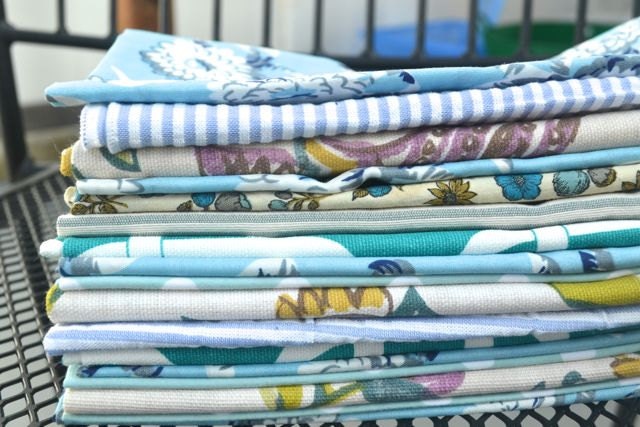 SALE- 20 Eco Friendly Kitchen Starter Set in Blue- 20  Large Cloth Napkins in Pastels, Eco Friendly  by Dot and Army