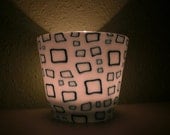 Mod Art Pattern on the Small Candle Holder...