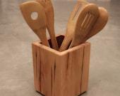 Wooden Kitchen Utensil Holder from Reclaimed Pine