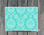 Mediterranean Damask Azure Laptop Cover